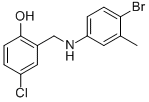 2-{[(4-bromo-3-methylphenyl)amino]methyl}-4-chlorophenol Struktur