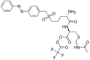 2-[[p-(phenylazo)benzyl]sulphonyl]ethyl S-(acetamidomethyl)-N-L-seryl-L-cysteinate, mono(trifluoroacetate) Struktur