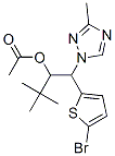 1H-1,2,4-Triazole-1-ethanol, .beta.-(5-bromo-2-thienyl)methyl-.alpha.-(1,1-dimethylethyl)-, acetate (ester) Struktur