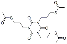 1,3,5-tris(3-acetylsulfanylpropyl)-1,3,5-triazinane-2,4,6-trione Struktur