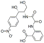 2-[[[(1S,2S)-1,3-dihydroxy-1-(4-nitrophenyl)propan-2-yl]carbamoylformy l]amino]benzoic acid Struktur