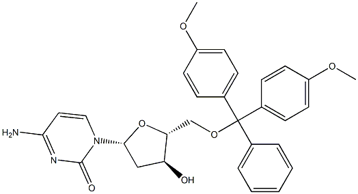 5'-O-(4,4'-DIMETHOXYTRITYL)-2'-DEOXYCYTIDINE Struktur