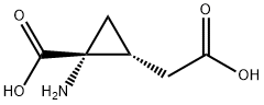 Cyclopropaneacetic acid, 2-amino-2-carboxy-, (1R-cis)- (9CI) Struktur