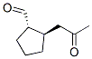 Cyclopentanecarboxaldehyde, 2-(2-oxopropyl)-, (1S,2R)- (9CI) Struktur