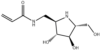 2-Propenamide, N-[[(2R,3R,4R,5R)-3,4-dihydroxy-5-(hydroxymethyl)-2-pyrrolidinyl]methyl]- (9CI) Struktur