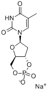 THYMIDINE 3':5'-CYCLIC MONOPHOSPHATE SODIUM SALT Struktur