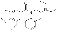 3,4,5-Trimethoxy-N-(o-tolyl)-N-(2-diethylaminoethyl)benzamide Struktur