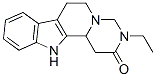 3-ethyl-3,4,6,7,12,12b-hexahydropyrimido[1',6':1,2]pyrido[3,4-b]indol-2(1H)-one Struktur