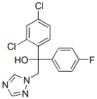 alpha-(2,4-Dichlorophenyl)-alpha-(4-fluorophenyl)-1H-1,2,4-triazole-1-ethanol Struktur