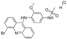 N-[4-[(4-bromoacridin-9-yl)amino]-3-methoxy-phenyl]methanesulfonamide hydrochloride Struktur