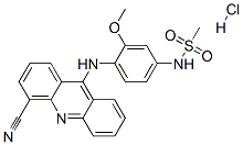 N-[4-[(4-cyanoacridin-9-yl)amino]-3-methoxy-phenyl]methanesulfonamide hydrochloride Struktur