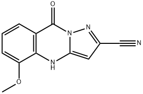 Pyrazolo[5,1-b]quinazoline-2-carbonitrile,  4,9-dihydro-5-methoxy-9-oxo- Struktur