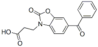 3-(6-benzoyl-2-oxo-benzooxazol-3-yl)propanoic acid Struktur