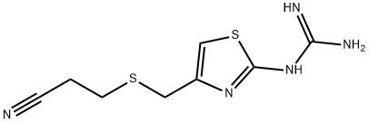 3-(2-Guanidino-thiazol-4-yl-methylthio)-propionitrile