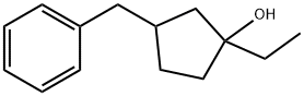 Cyclopentanol, 1-ethyl-3-(phenylmethyl)- (9CI) Struktur