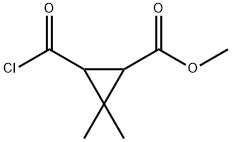 Cyclopropanecarboxylic acid, 3-(chlorocarbonyl)-2,2-dimethyl-, methyl ester (9CI) Struktur