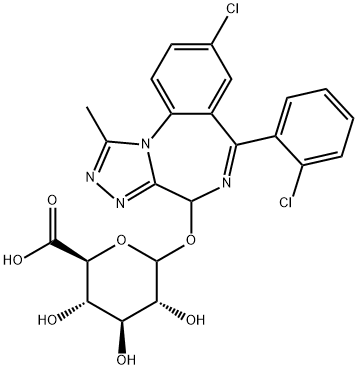 4-Hydroxy Triazolam b-D-Glucuronide Struktur