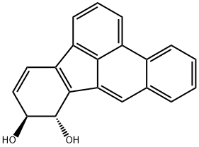 9,10-Dihydrobenz(e)acephenanthrylene-9,10-diol trans- Struktur