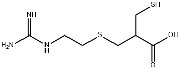 2-mercaptomethyl-3-guanidinoethylthiopropionic acid Struktur