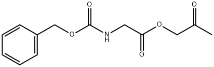 2-oxopropyl 2-phenylmethoxycarbonylaminoacetate Struktur