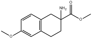 2-AMINO-6-METHOXY-1,2,3,4-TETRAHYDRO-NAPHTHALENE-2-CARBOXYLIC ACID METHYL ESTER Struktur