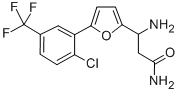 3-AMINO-3-[5-(2-CHLORO-5-TRIFLUOROMETHYL-PHENYL)-FURAN-2-YL]-PROPIONIC ACID AMIDE Struktur