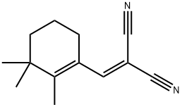 Propanedinitrile, [(2,3,3-trimethyl-1-cyclohexen-1-yl)methylene]- (9CI) Struktur