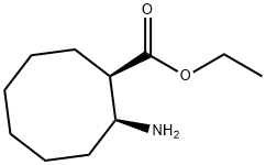 Cyclooctanecarboxylic acid, 2-amino-, ethyl ester, (1R,2S)- (9CI) Struktur