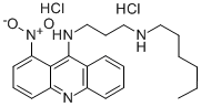 1-Nitro-9-(3-hexylaminopropylamino)acridine dihydrochloride Struktur