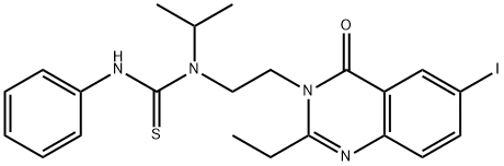 1-[2-(2-ethyl-6-iodo-4-oxo-quinazolin-3-yl)ethyl]-3-phenyl-1-propan-2- yl-thiourea Struktur