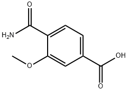 Benzoic acid, 4-(aminocarbonyl)-3-methoxy- (9CI) Struktur