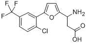 3-AMINO-3-[5-(2-CHLORO-5-TRIFLUOROMETHYL-PHENYL)-FURAN-2-YL]-PROPIONIC ACID Struktur