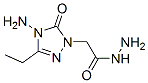 1H-1,2,4-Triazole-1-aceticacid,4-amino-3-ethyl-4,5-dihydro-5-oxo-,hydrazide(9CI) Struktur