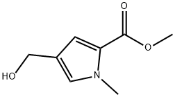 1H-Pyrrole-2-carboxylicacid,4-(hydroxymethyl)-1-methyl-,methylester(9CI) Struktur