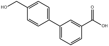 3-(4-Hydroxymethylphenyl)benzoic acid Struktur