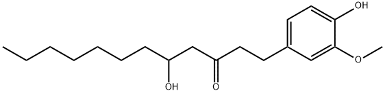 5-Hydroxy-1-(4-hydroxy-3-methoxyphenyl)-3-dodecanone Struktur