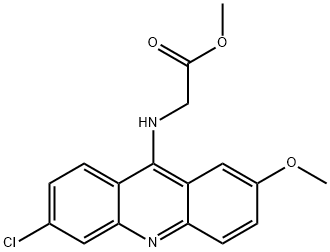 methyl 2-[(6-chloro-2-methoxy-acridin-9-yl)amino]acetate Struktur