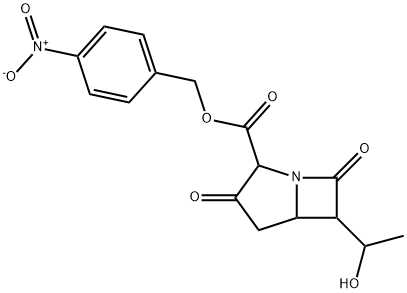 6-(1-Hydroxyethyl)-3,7-dioxo-1-azabicyclo[3.2.0]heptane-2-carboxylic acid (4-nitrophenyl)methyl ester Struktur