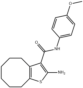 2-AMINO-N-(4-METHOXYPHENYL)-4,5,6,7,8,9-HEXAHYDROCYCLOOCTA[B]THIOPHENE-3-CARBOXAMIDE Struktur