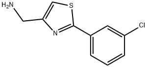 C-[2-(3-CHLORO-PHENYL)-THIAZOL-4-YL]-METHYLAMINE Struktur