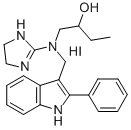 2-Butanol, 1-((4,5-dihydro-1H-imidazol-2-yl)((2-phenyl-1H-indol-3-yl)m ethyl)amino)-, monohydroiodide Struktur