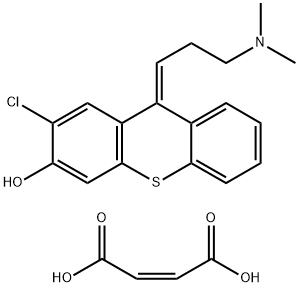 (E)-2-Chloro-3-hydroxy-9-(3-dimethylaminopropylidene)thioxanthene hydr ogen maleate Struktur