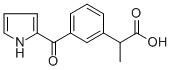 alpha-Methyl-3-(1H-pyrrol-2-ylcarbonyl)benzeneacetic acid Struktur