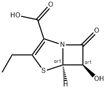 4-Thia-1-azabicyclo[3.2.0]hept-2-ene-2-carboxylic acid, 3-ethyl-6-hydroxy-7-oxo-, trans- (9CI) Struktur