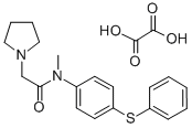 1-Pyrrolidineacetamide, N-methyl-N-(p-(phenylthio)phenyl)-, oxalate Struktur