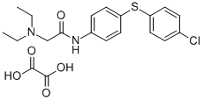 N-((Diethylamino)acetyl)-4-((4-chlorophenyl)thio)phenylamine oxalate Struktur