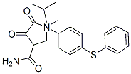 N-methyl-4,5-dioxo-N-(4-phenylsulfanylphenyl)-1-propan-2-yl-pyrrolidin e-3-carboxamide Struktur