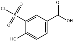 3-(chlorosulfonyl)-4-hydroxybenzoic acid Struktur