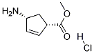 (1S,4R)-Methyl 4-aminocyclopent-2-enecarboxylate hydrochloride Struktur