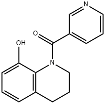 1,2,3,4-tetrahydro-1-(3-pyridylcarbonyl)quinolin-8-ol Struktur